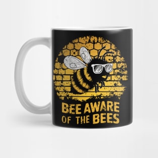 Bee Aware Of The Bees Honeycomb Mug